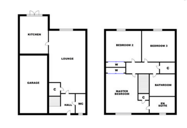 Floor Plan for 3 Bedroom Semi-Detached House for Sale in Tansay Drive, Chryston, G69, 9FD - Offers Over &pound215,000