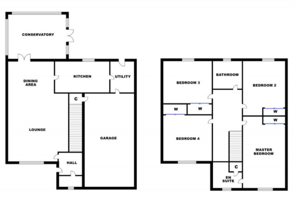 Floor Plan Image for 4 Bedroom Detached House for Sale in Ivy Leaf Place, Lennoxtown