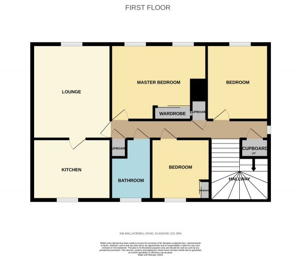 Floor Plan Image for 3 Bedroom Flat for Sale in Wallacewell Road, Glasgow