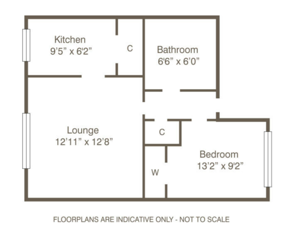 Floor Plan Image for 1 Bedroom Apartment for Sale in Donaldson Street, Kirkintilloch