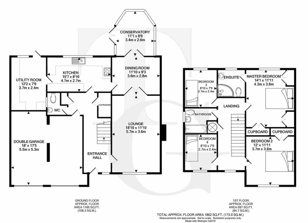 Floor Plan Image for 4 Bedroom Detached House for Sale in Woodfield,Solomons Lane,Shirrell Heath