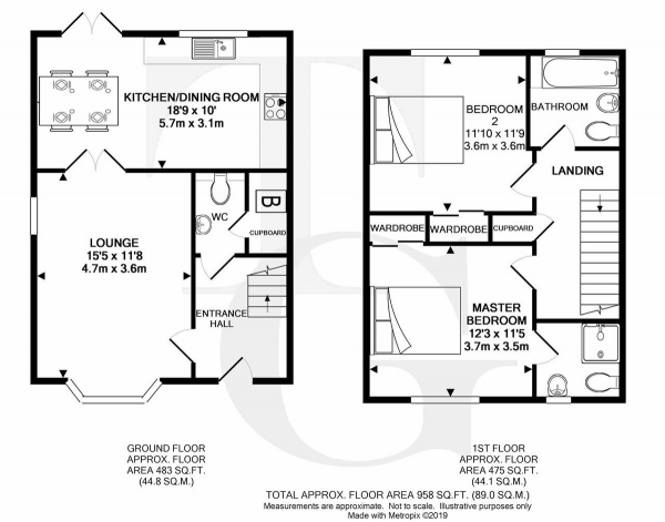 Floor Plan Image for 2 Bedroom Cottage for Sale in The Maples,Buddens Road,Wickham