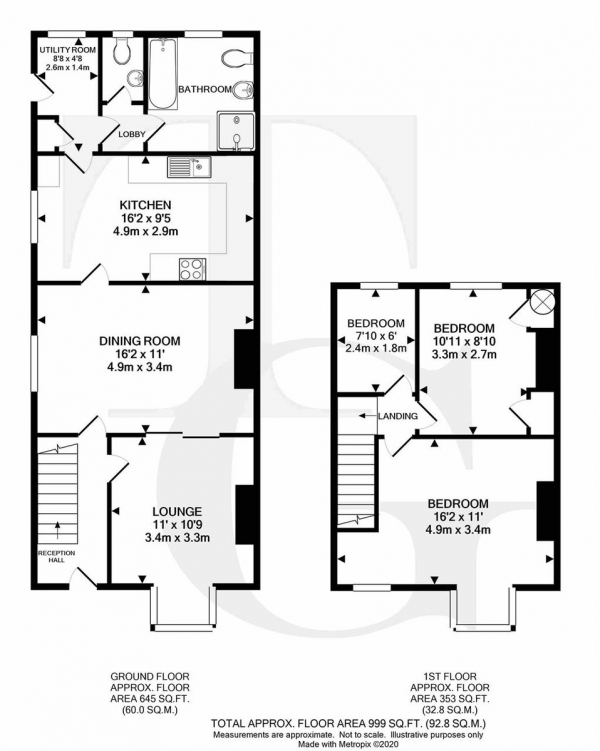 Floor Plan Image for 3 Bedroom Semi-Detached House for Sale in Sunny View,Winchester Road,Waltham Chase