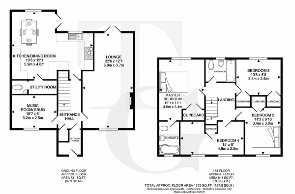 Floor Plan Image for 4 Bedroom Detached House for Sale in Heathlands,,Shedfield