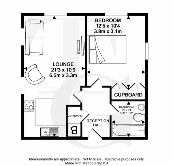 Floor Plan Image for 1 Bedroom Flat for Sale in Victoria Mews,,Knowle Village