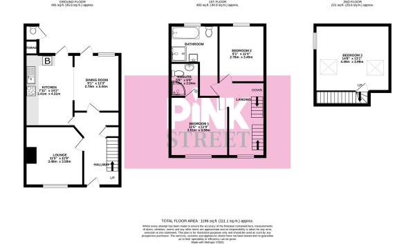 Floor Plan Image for 3 Bedroom Terraced House for Sale in Bevis Road, Portsmouth