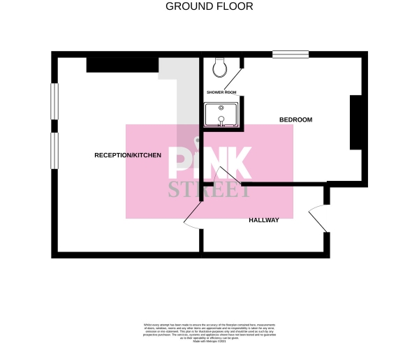 Floor Plan Image for 1 Bedroom Flat for Sale in Powerscourt Road, Portsmouth