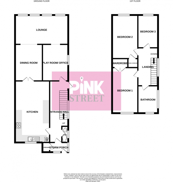 Floor Plan Image for 3 Bedroom Semi-Detached House for Sale in Kings Road, Cowplain, Waterlooville