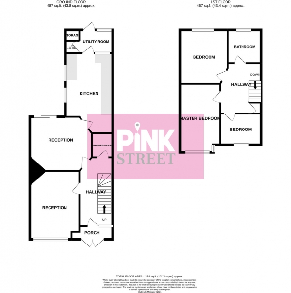 Floor Plan Image for 3 Bedroom Terraced House for Sale in Highbury Grove