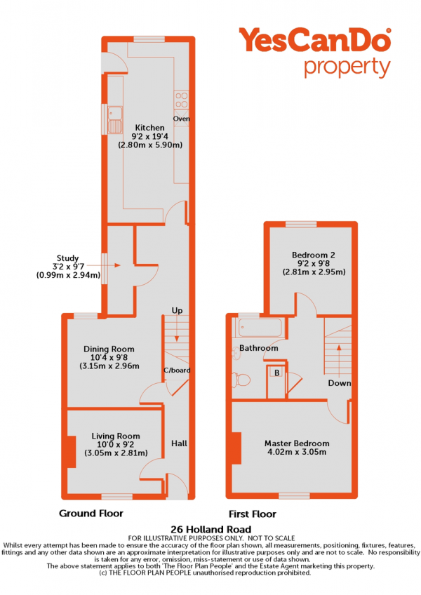 Floor Plan Image for 2 Bedroom Terraced House to Rent in Holland Road, Southsea