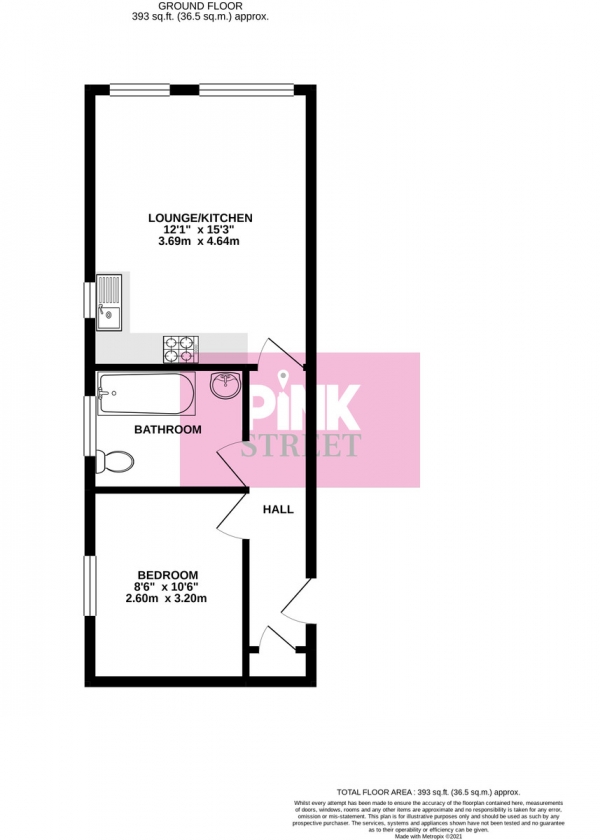 Floor Plan Image for 1 Bedroom Flat for Sale in Alhambra Road, Southsea