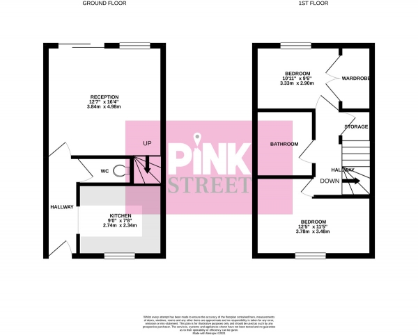 Floor Plan Image for 2 Bedroom Terraced House for Sale in Mimosa Close, Fareham