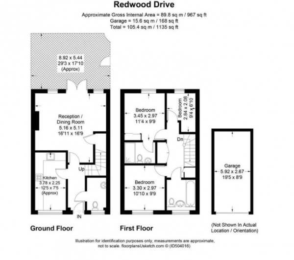 Floor Plan Image for 3 Bedroom Semi-Detached House for Sale in Redwood Drive, Epsom