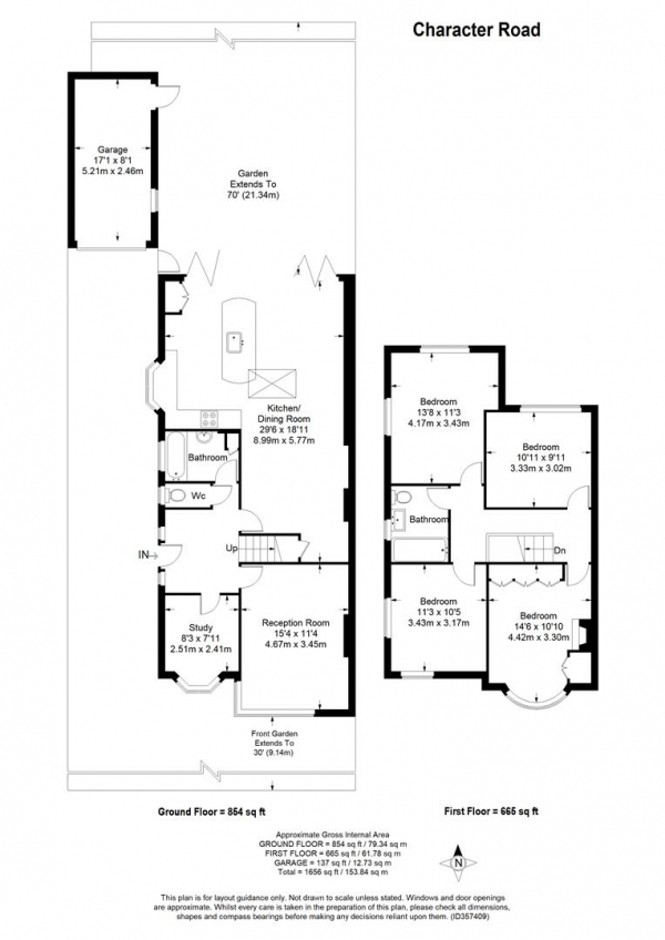 Floor Plan Image for 4 Bedroom Semi-Detached House for Sale in Chadacre Road, Epsom KT17