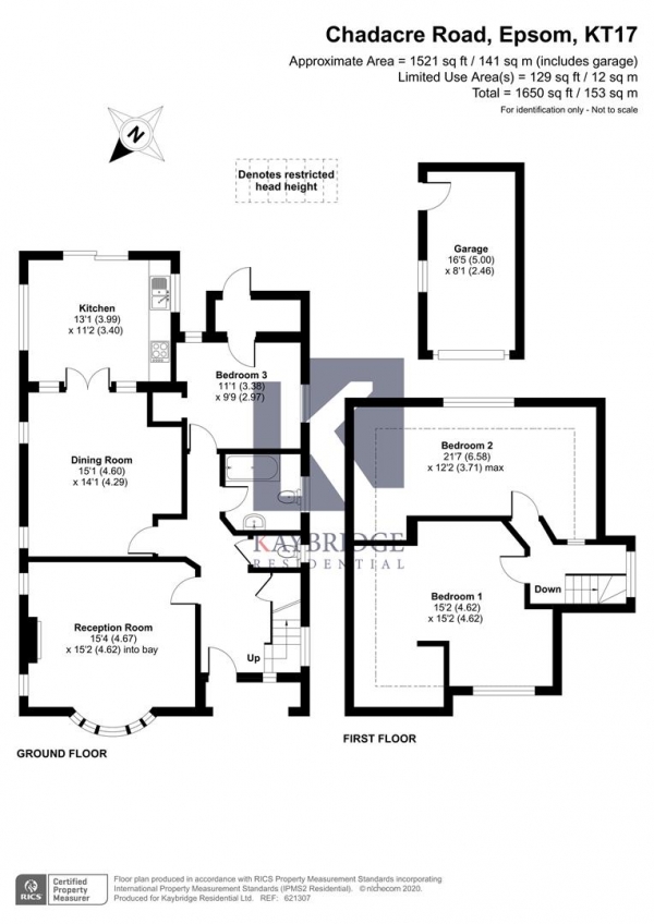 Floor Plan Image for 3 Bedroom Detached House for Sale in Chadacre Road, Epsom