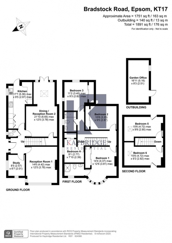 Floor Plan Image for 6 Bedroom Semi-Detached House for Sale in Bradstock Road, Epsom