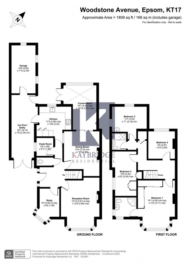 Floor Plan Image for 5 Bedroom Semi-Detached House for Sale in Woodstone Avenue, Epsom