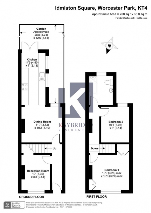 Floor Plan Image for 2 Bedroom Terraced House for Sale in Idmiston Square, Worcester Park