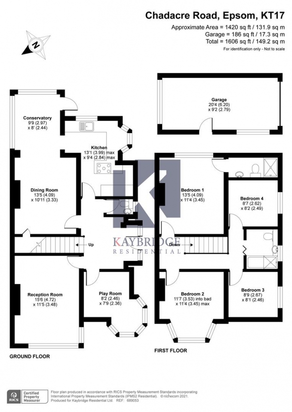 Floor Plan Image for 5 Bedroom Semi-Detached House for Sale in Chadacre Road, Epsom