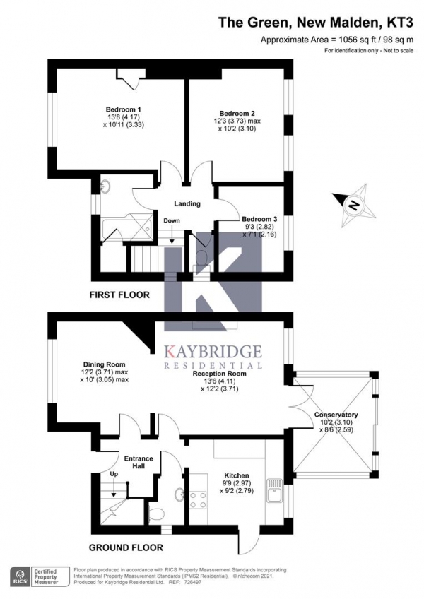 Floor Plan Image for 3 Bedroom Semi-Detached House for Sale in The Green, New Malden