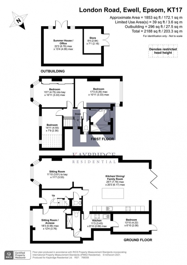Floor Plan Image for 5 Bedroom Semi-Detached House for Sale in London Road, Ewell, Epsom