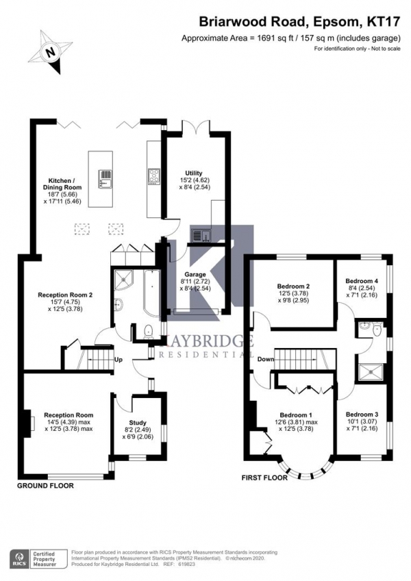 Floor Plan Image for 5 Bedroom Semi-Detached House for Sale in Briarwood Road, Epsom