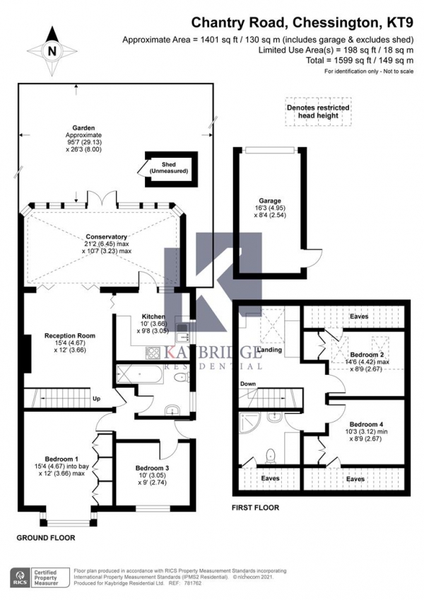 Floor Plan Image for 4 Bedroom Semi-Detached Bungalow for Sale in Chantry Road, Chessington