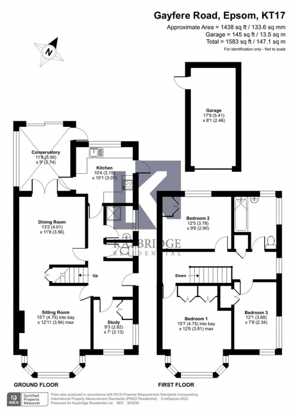 Floor Plan Image for 4 Bedroom Semi-Detached House for Sale in Gayfere Road, Epsom