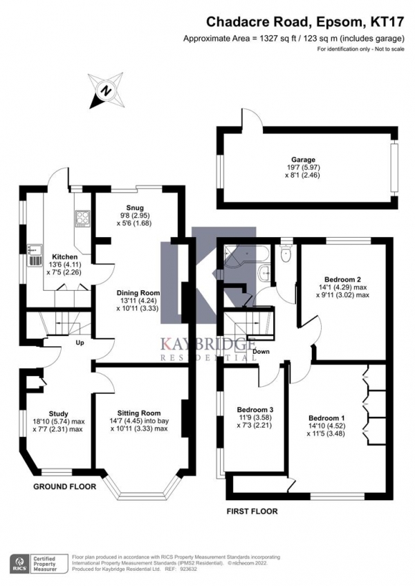 Floor Plan Image for 3 Bedroom Semi-Detached House for Sale in Chadacre Road, Epsom