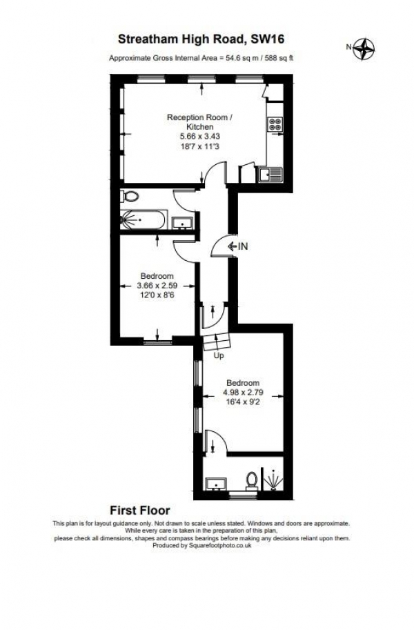 Floor Plan Image for 6 Bedroom Commercial Property for Sale in Streatham High Road, London