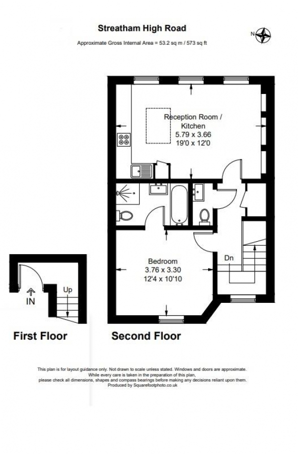 Floor Plan Image for 6 Bedroom Commercial Property for Sale in Streatham High Road, London