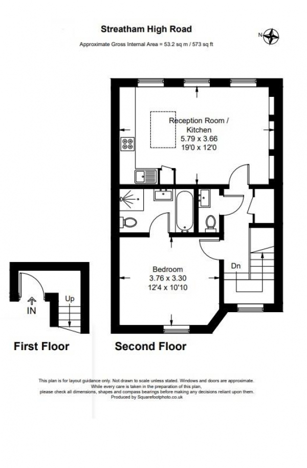 Floor Plan for 6 Bedroom Property for Sale in Streatham High Road, London, SW16, 3QF - Guide Price &pound1,450,000