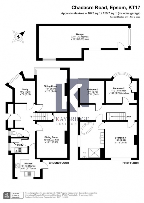 Floor Plan Image for 4 Bedroom Semi-Detached House for Sale in Chadacre Road, Epsom