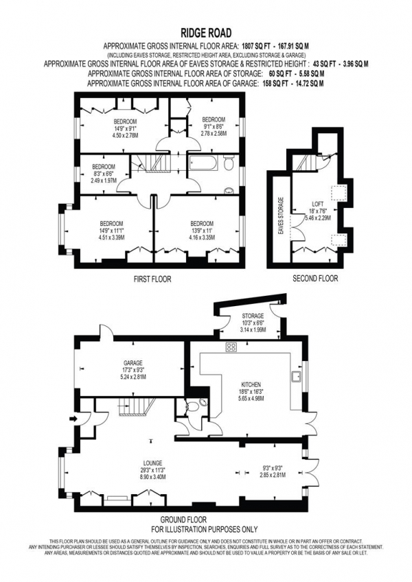Floor Plan for 5 Bedroom Semi-Detached House for Sale in Ridge Road, Sutton, SM3, 9LJ - Offers in Excess of &pound800,000