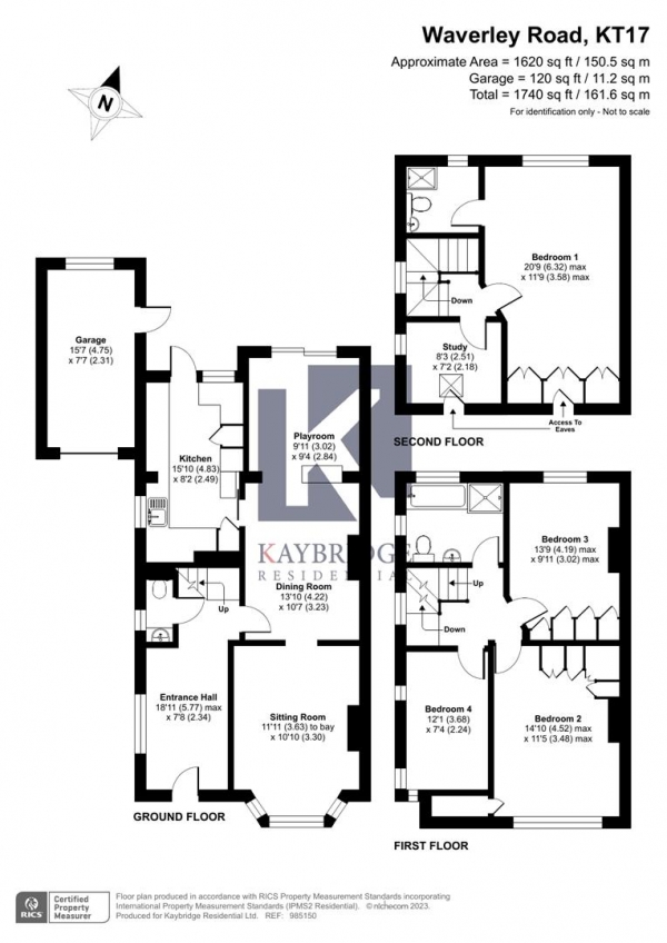 Floor Plan Image for 5 Bedroom Semi-Detached House to Rent in Waverley Road, Epsom