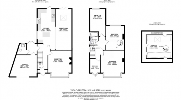 Floor Plan Image for 4 Bedroom Property to Rent in Lynwood Drive, Worcester Park