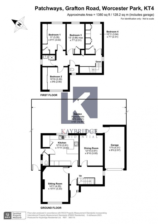 Floor Plan Image for 4 Bedroom Detached House for Sale in Grafton Road, Worcester Park