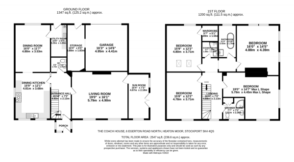 Floor Plan Image for 4 Bedroom Detached House for Sale in Egerton Road North, Heaton Moor