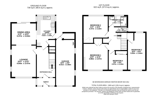 Floor Plan Image for 4 Bedroom Detached House for Sale in Sevenoaks Avenue, Heaton Moor