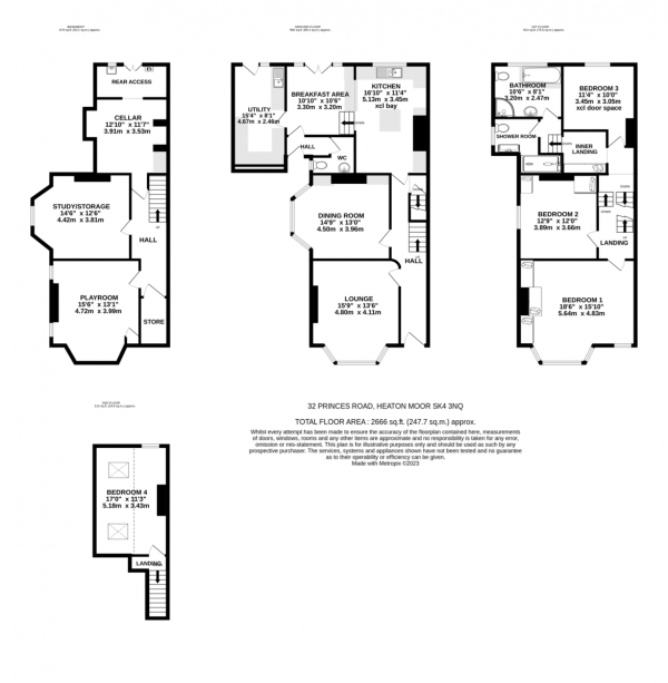 Floor Plan Image for 4 Bedroom Semi-Detached House for Sale in Princes Road, Heaton Moor