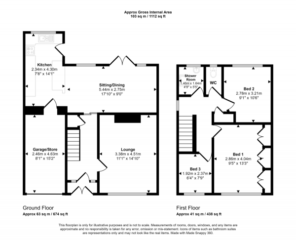Floor Plan Image for 3 Bedroom Semi-Detached House for Sale in Barnard Avenue, Heaton Moor