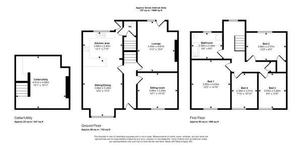 Floor Plan Image for 4 Bedroom Detached House for Sale in Bedford Street, Reddish