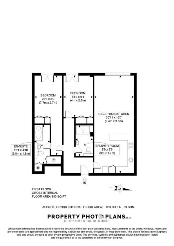 Floor Plan Image for 2 Bedroom Flat for Sale in The Lofts, Grenville Place, Mill Hill, NW7