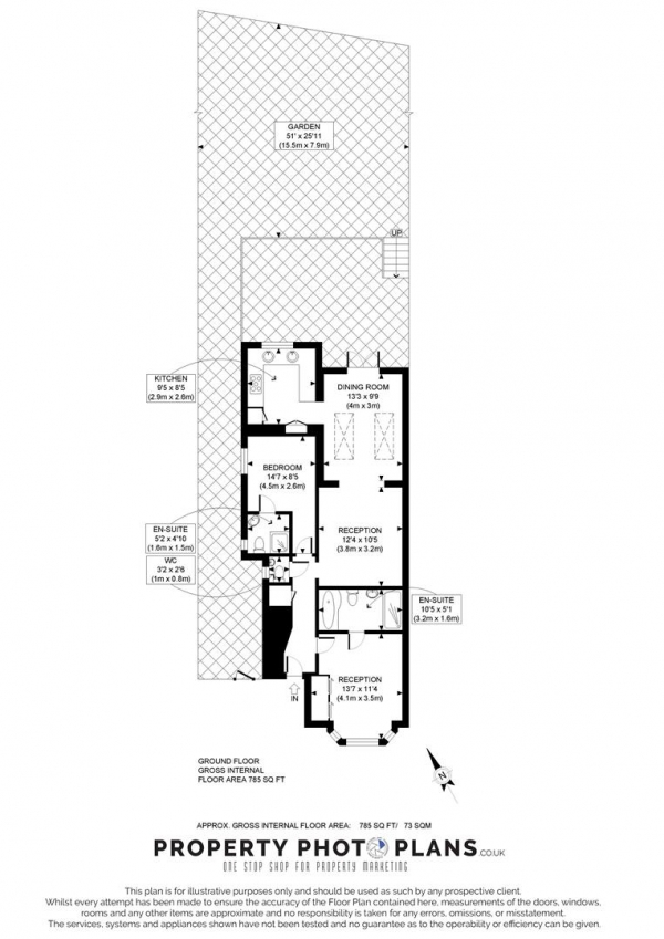 Floor Plan Image for 2 Bedroom Flat to Rent in Sunny Gardens Road, Hendon, London