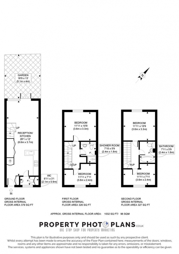 Floor Plan Image for 4 Bedroom Town House for Sale in New Trinity Road, East Finchley, London