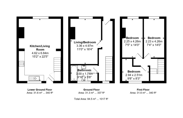 Floor Plan Image for 4 Bedroom Terraced House for Sale in Coleman Street, Hanover