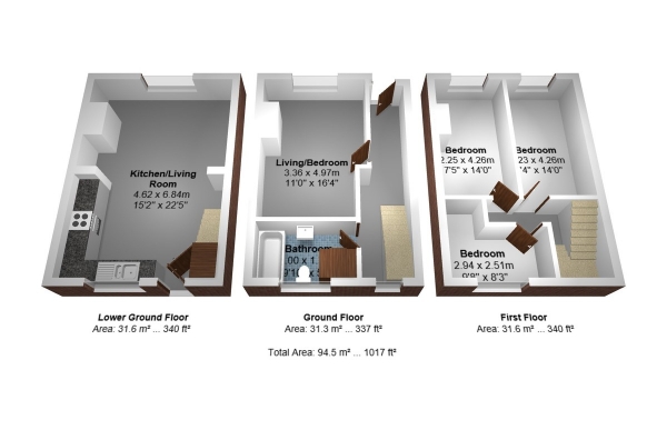 Floor Plan for 4 Bedroom Terraced House for Sale in Coleman Street, Hanover, BN2, 9SQ - Offers in Excess of &pound400,000