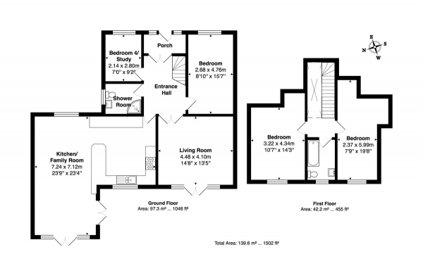 Floor Plan for 4 Bedroom Chalet for Sale in Saltdean Vale, Saltdean, Brighton, BN2, 8HE -  &pound500,000