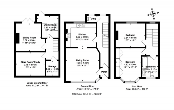 Floor Plan for 3 Bedroom Terraced House for Sale in St Martins Street, Brighton, BN2, 3HJ -  &pound500,000