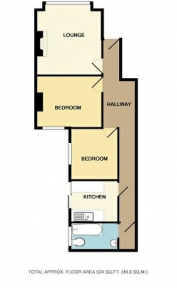 Floor Plan Image for 2 Bedroom Ground Flat for Sale in Bear Road, Brighton